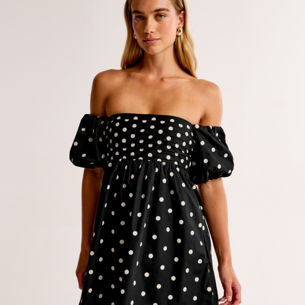 Abercrombie & Fitch Navy Dress with White Dots